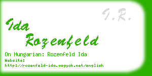 ida rozenfeld business card